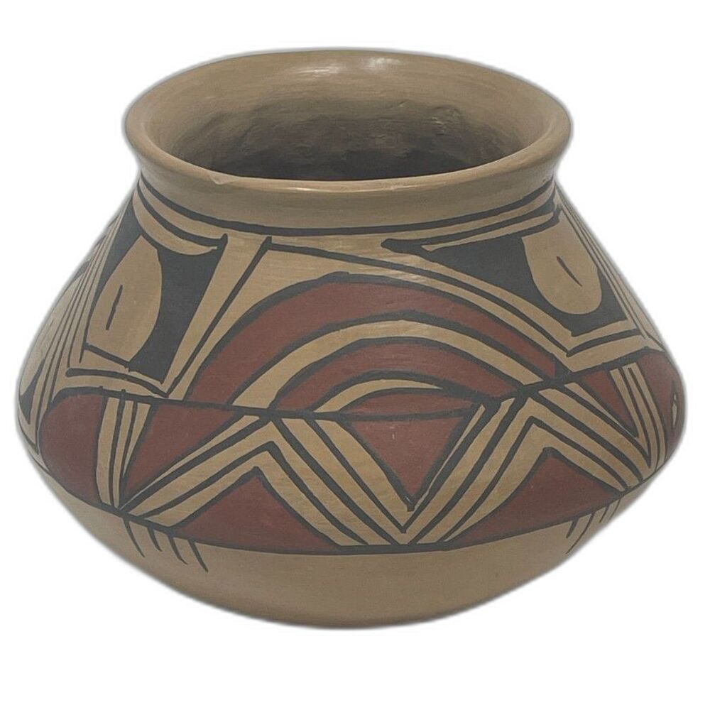 Signed Noli Silveira Brown Red Mexico Pottery Mata Ortiz Beautiful Vintage Vase